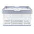 Collapsible Baskets with Handles PP Waterproof Collapsible Storage Crates for Home Kitchen Bedroom Office White Large Size