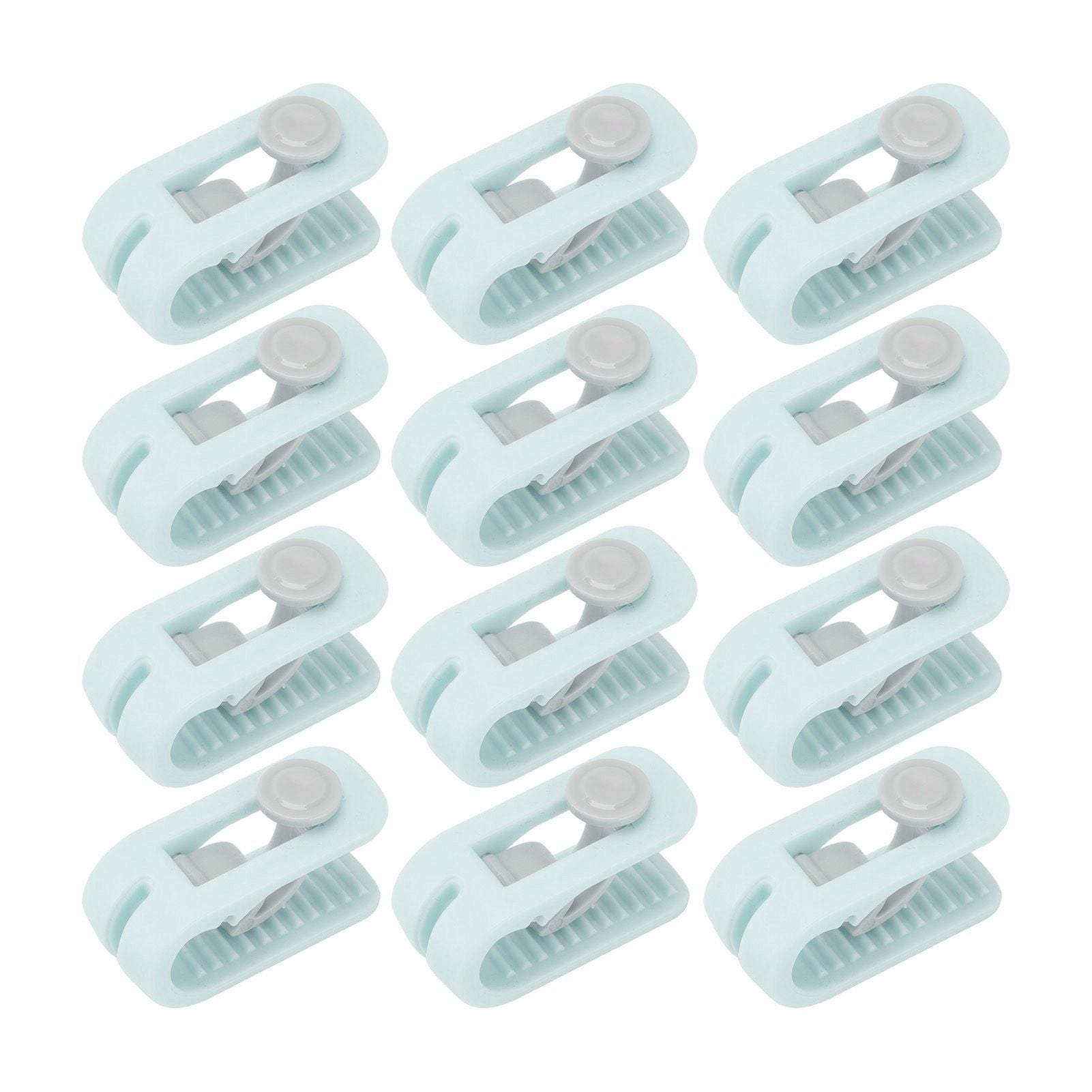 12pcs Bed Sheet Clips Prevent Slip Needleless Safe 180 Degree Closure Universal Quilt Cover Fastener for Home Green