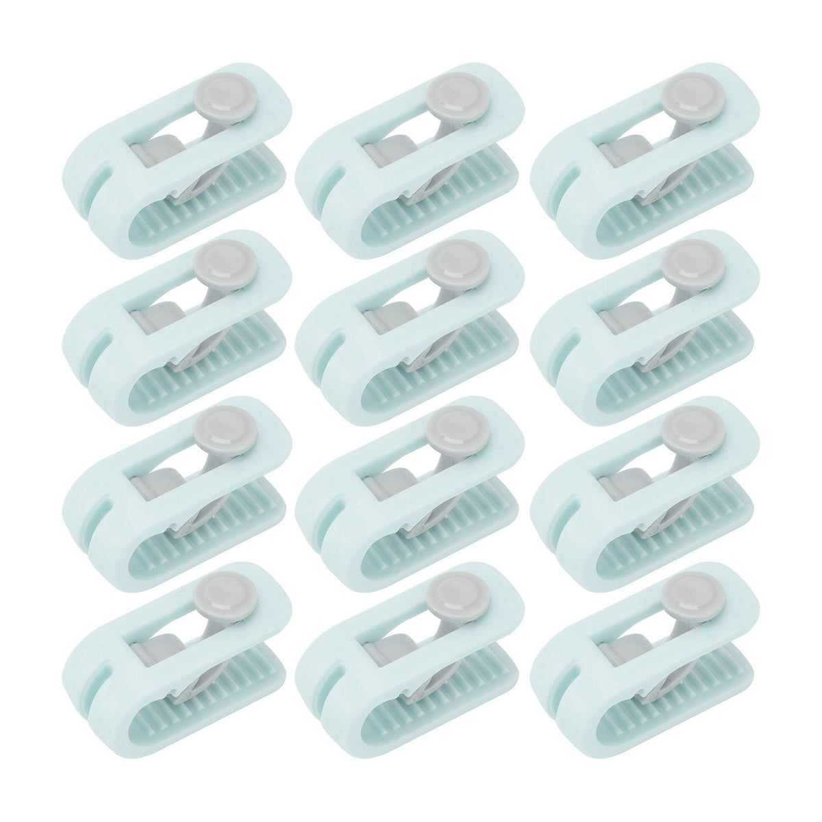 12pcs Bed Sheet Clips Prevent Slip Needleless Safe 180 Degree Closure Universal Quilt Cover Fastener for Home Green