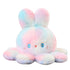 Reversible Octopus Doll Gradient Color Cute Bunny Ear Octopus Plush Toy Double Sided Stuffed Animal Pink Purple 20cm/7.9in
