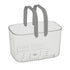 Clear Hand Basket Comfortable Handle Ventilation Holes Easy Access Versatile Fruit Storage Basket for Camping Grey