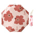 Flower Pattern Folding Umbrella UV Protection Foldable Rain Shine Dual Use Sun Umbrella for Travelling Red