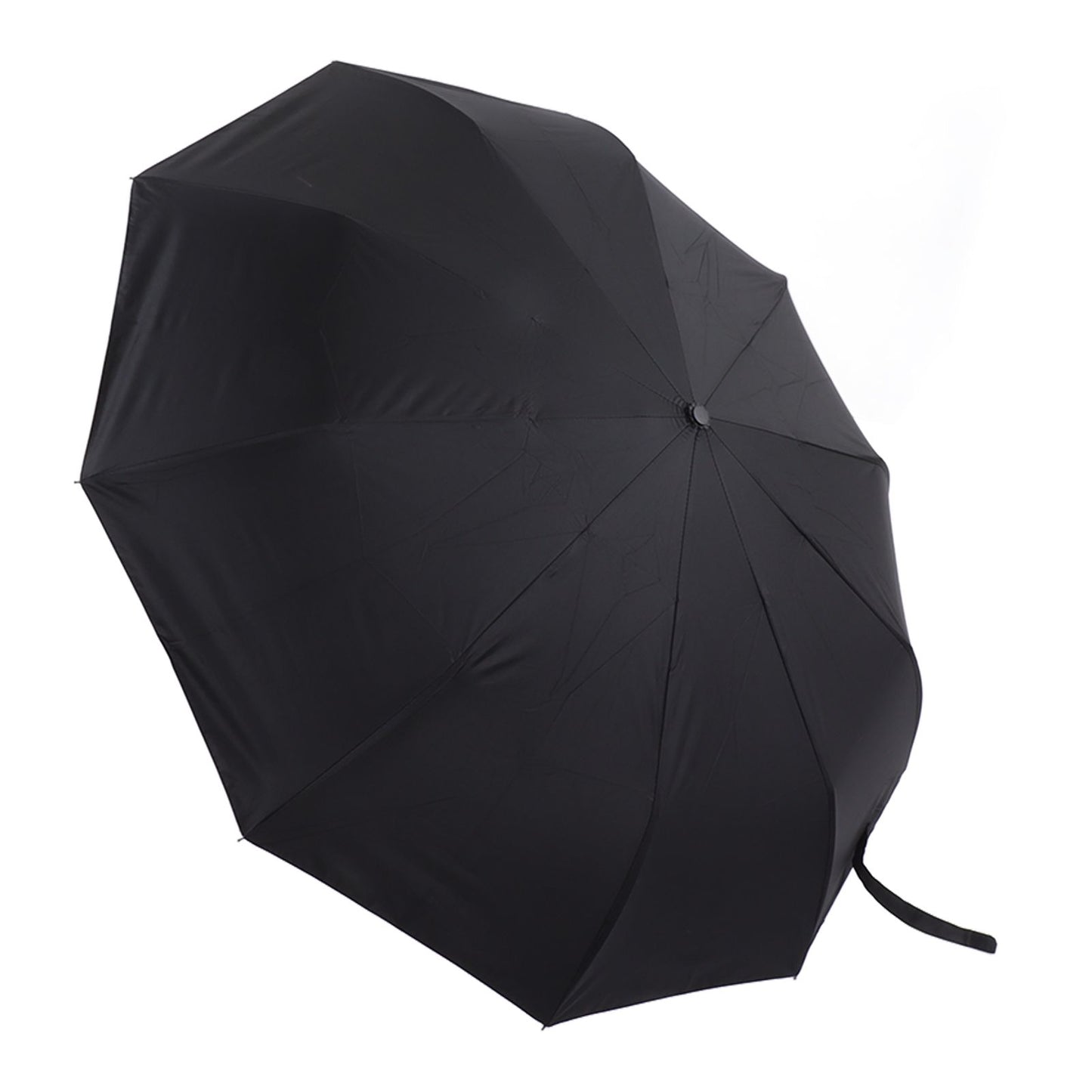 Automatic Umbrella 10 Ribs Windproof Sun Protection Dual Use Travel Umbrella with LED Torch for Outdoor Travel Business