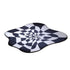 Carpet Comfortable Soft Color Blocking Bedside Creative Irregular Rug for Bedroom Living Room Balcony White and Black 100x100cm/39.37x39.37in