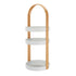 3 Layers Round Storage Rack Integral Handle 3 Layer Storage Round Stand for Bathroom Apricot