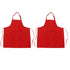 Cooking Apron Waterproof Adjustable Neck Strap Breathable Soft Kitchen Bib Apron with Pocket for Barbecue Baking 2pcs Red