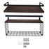2 Set Wall Mounted Storage Shelves Bathroom Metal Wire Rustic Floating Shelf for Kitchen Office