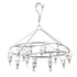 Clothes Drying Hanger Stainless Steel Multi Clip Laundry Drip Hanging Rack for Underwear Socks Hat Round