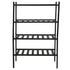 Bamboo Shoe Rack Stackable Shoe Shelf Storage Organizer for Closet Entryway Hallway Bathroom Living Room Black 4 Layer
