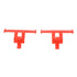 1 Pair Clogs Shoes Tail Wing Decor ABS Slippers Tail Fin Decoration Pendant Ornament Red