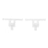 1 Pair Clogs Shoes Tail Wing Decor ABS Slippers Tail Fin Decoration Pendant Ornament White