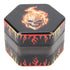 Herb Grinder Hex Shape 50mm 3 Layers Spice Mill Zinc Alloy Manual Tobacco Cigarette Crusher Flame Skull