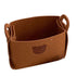 Felt Storage Basket with Handles Foldable Laundry Snacks Toys Clothes Bin for Home Desktop Bear Pattern Reddish Brown