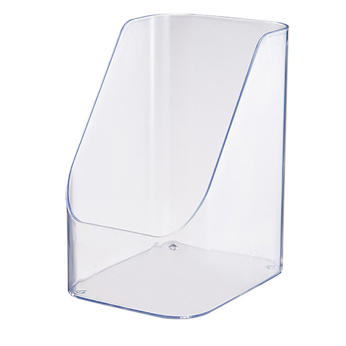 Desktop Storage Box Cosmetic Makeup Organizer Plastic Bathroom Storage Organizer Box Food Storage Bin Organizer Bevel Design Transparent
