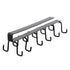 Kitchen Utensil Holder Hanger Iron Double Row Hook Spoon Shovel Shelving for Restaurant Black