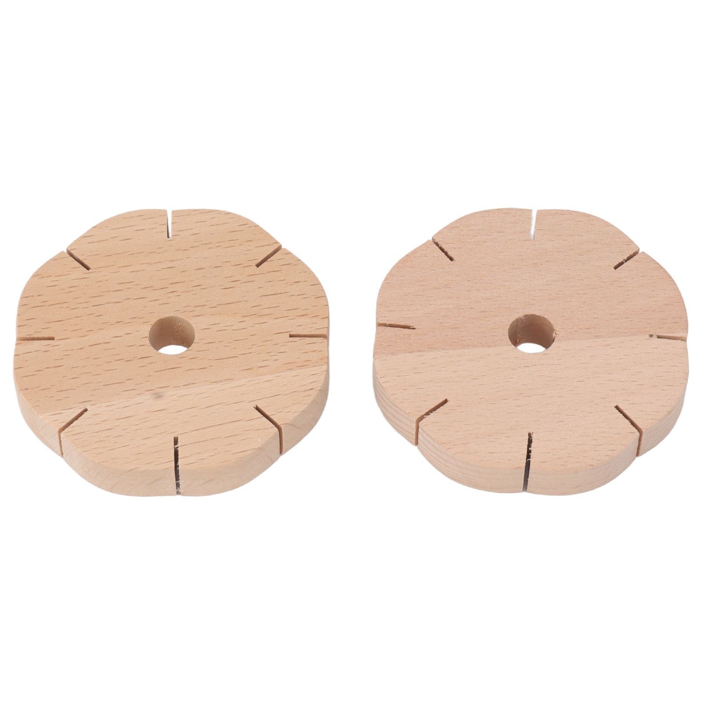 2Pcs Beading Cord Disc Wooden Round DIY Bracelet Braiding Plate Weaving Board Tools