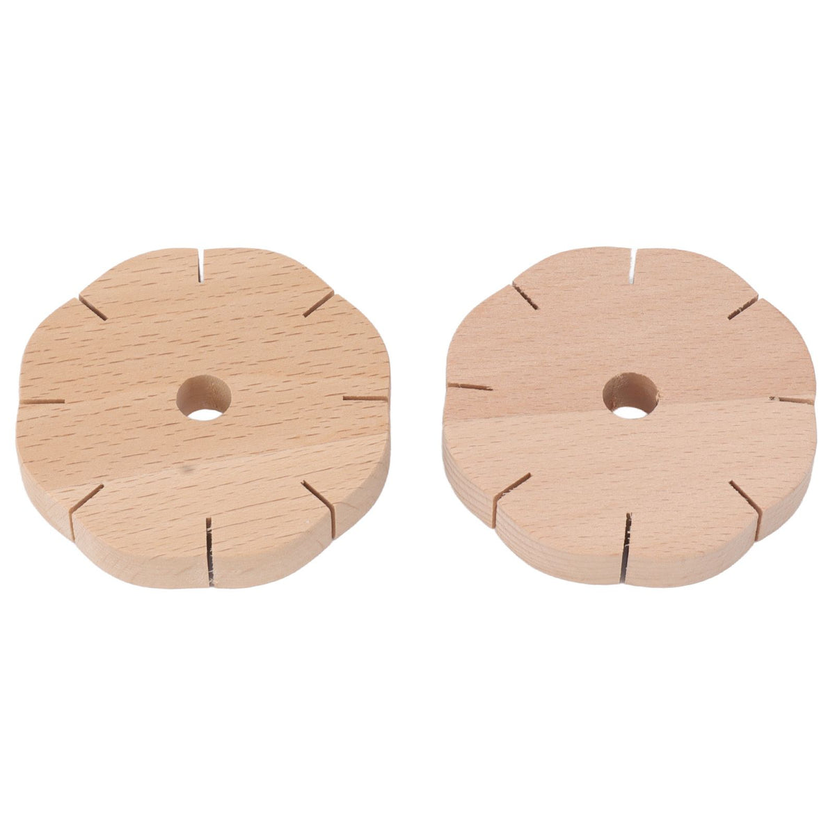 2Pcs Beading Cord Disc Wooden Round DIY Bracelet Braiding Plate Weaving Board Tools