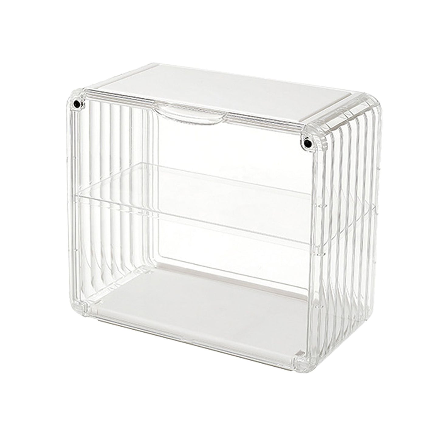 Figure Display Box Acrylic Blind Box Display Case Assemble Collectibles Box Dustproof Protection Showcase for Action Figure Small Size Transparent White