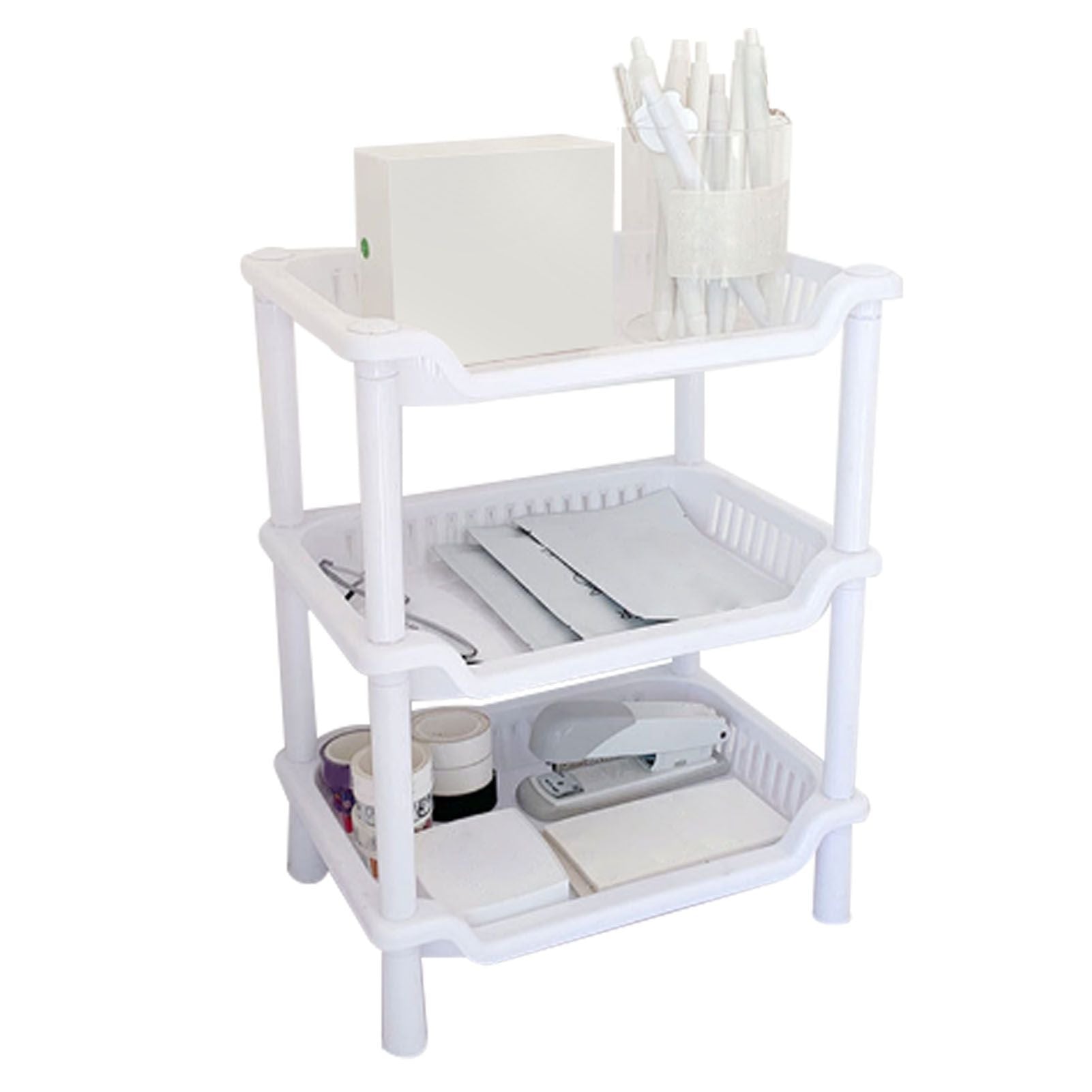 3 Tier Bathroom Countertop Organizer Detachable Multifunctional Makeup Storage Shelf Rack for Bathroom Kitchen Bedroom