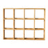 12 Grids Action Figure Wooden Storage Shelf Figure Wood Shadow Box Shelf Organizer for Bedroom Living Room Study Without Back Plate