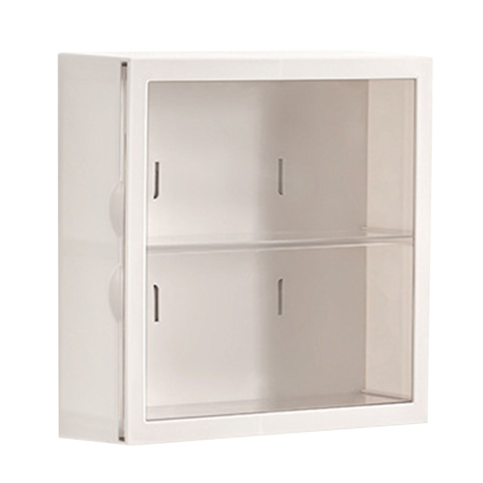 Wall Mounted Showcase Blind Box Figures Display Case Handicraft Storage Display Rack Dust Proof Doll Toy Storage Box White