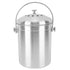 Countertop Compost Bin Round Stainless Steel Remove Odors Composting Bin with Carbon Filters for Kitchen Countertop