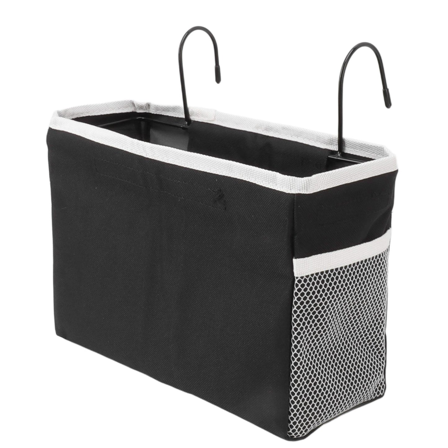 Bedside Storage Basket Hook Hanging Canvas Bag Rail Organization Shelf for Dormitory Office Living Room