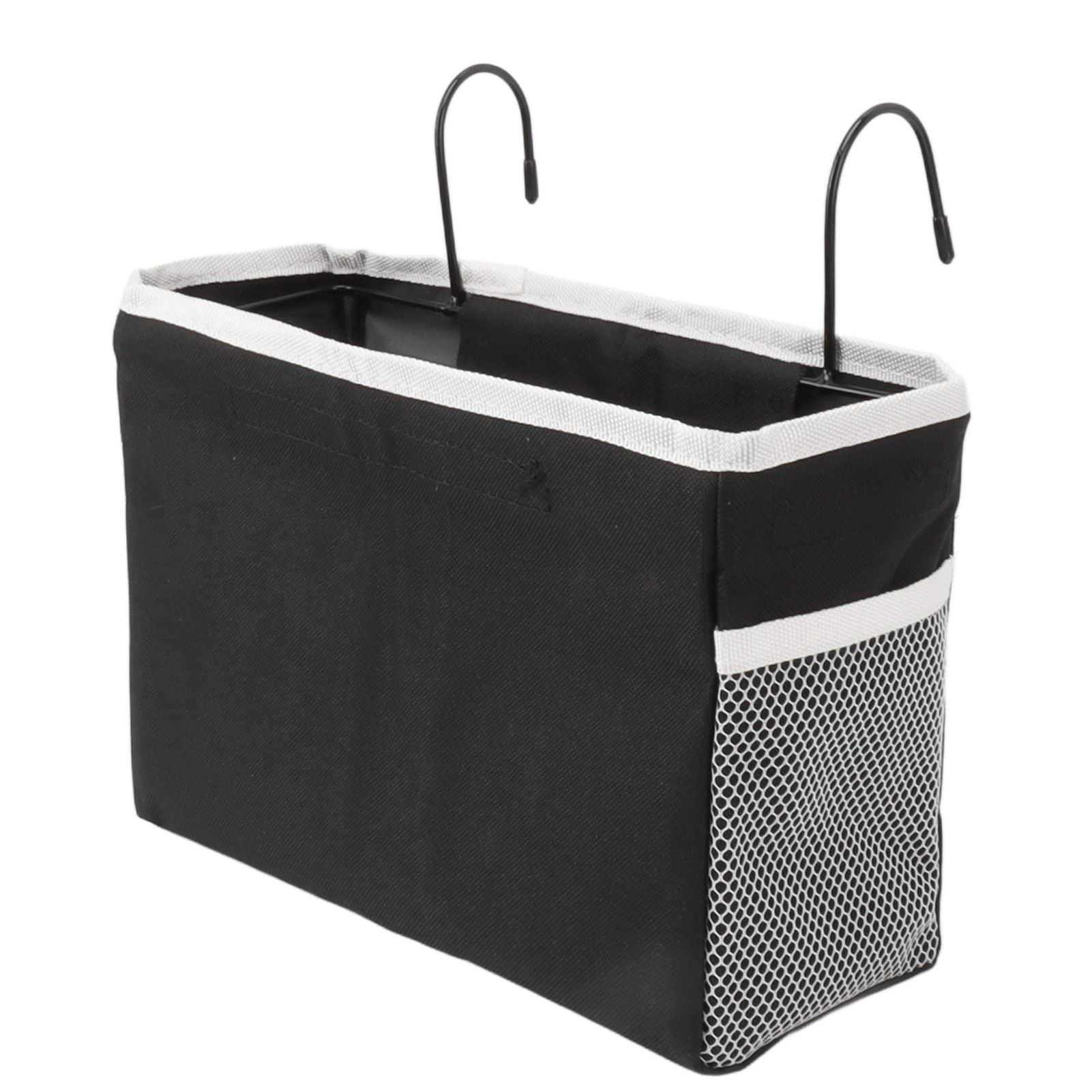 Bedside Storage Basket Hook Hanging Canvas Bag Rail Organization Shelf for Dormitory Office Living Room