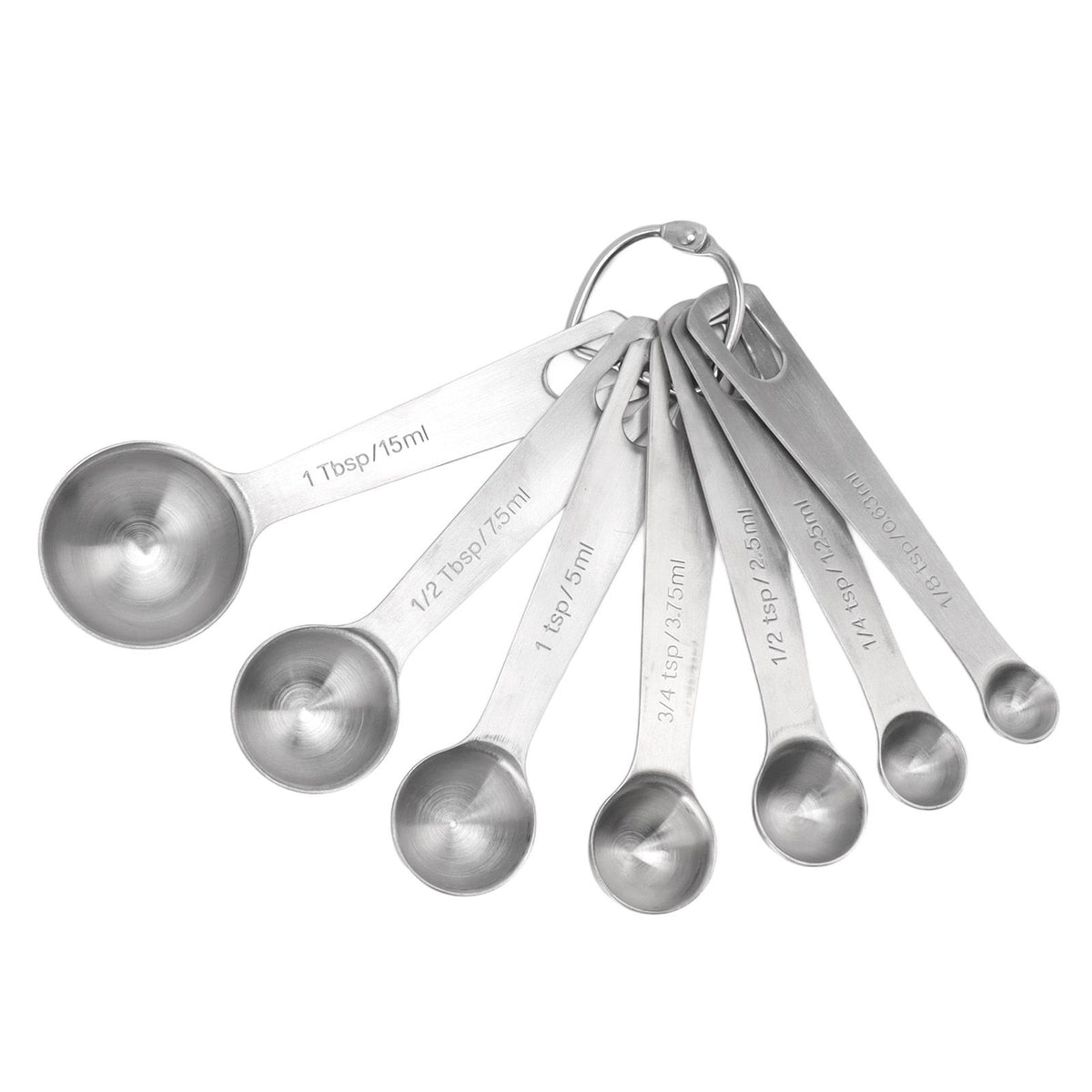 7 PCS Stainless Steel Measuring Spoons Set Small Measuring Teaspoons Baking Tool for Dry Or Liquid