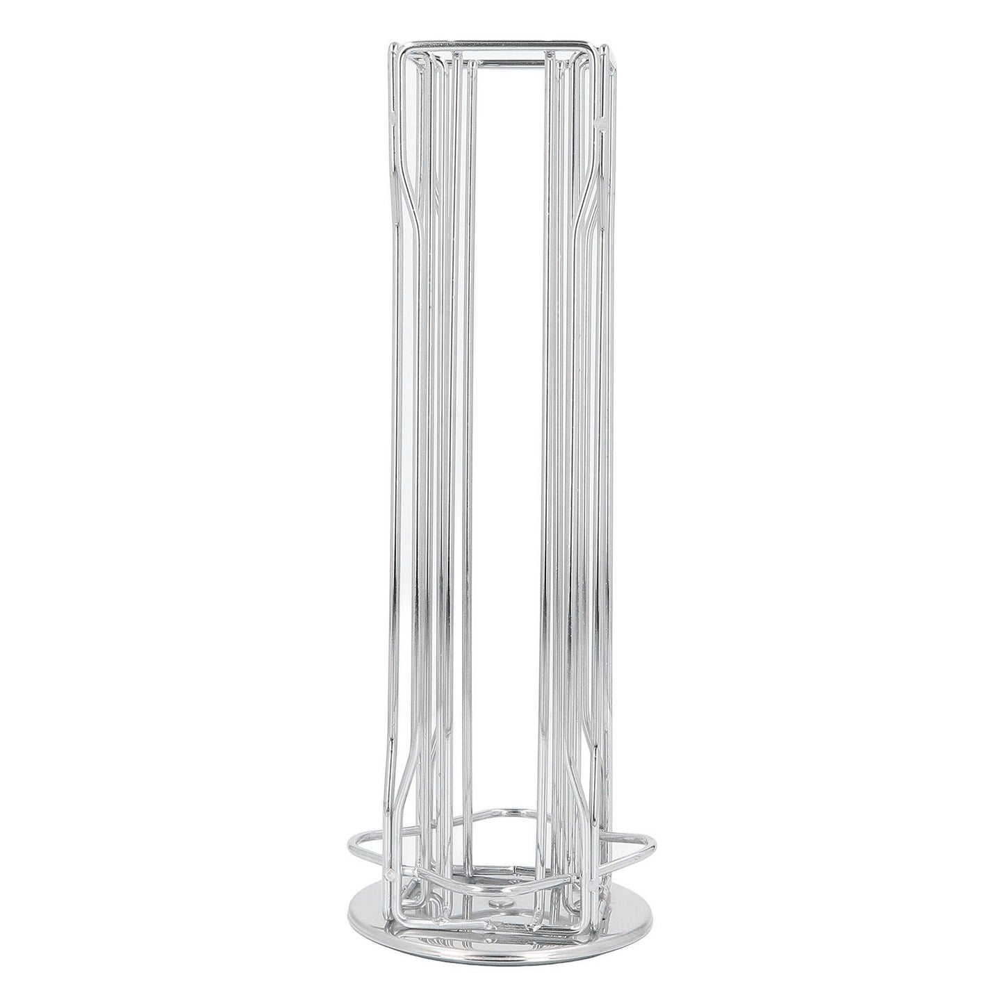 Coffee Capsule Stand 360° Rotation Anti Slip Thick Base Wrought Iron Capsule Pod Holder for Vertuoline 20pods Silver
