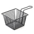 Fryer Basket Iron French Fry Holder Frying Strainer with Handle for Restaurant Home Black