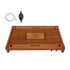 Chinese Style Kongfu Tea Tray Wooden Teaboard Drainage Water Storage Serving Tray Orchid Pattern Yellow