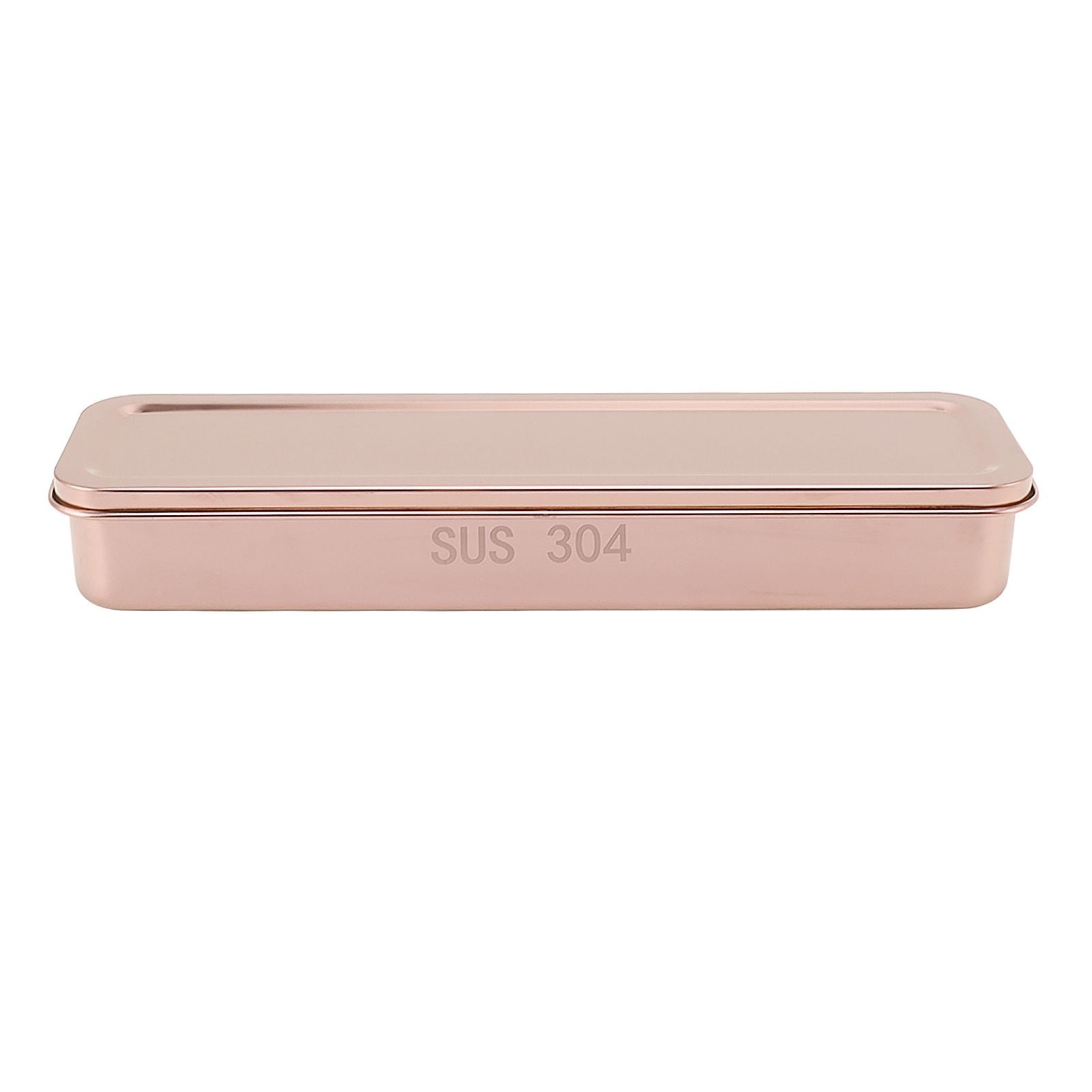 Stainless Steel Cutlery Tray Holder Kitchen Chopstick Spoon Fork Storage Box with Lid Drainer Rose Gold