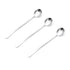 Long Handle Spoons Stainless Steel Elegant Multi Functional Stirring Spoons for Coffee Tea Dessert 3pcs Round Head