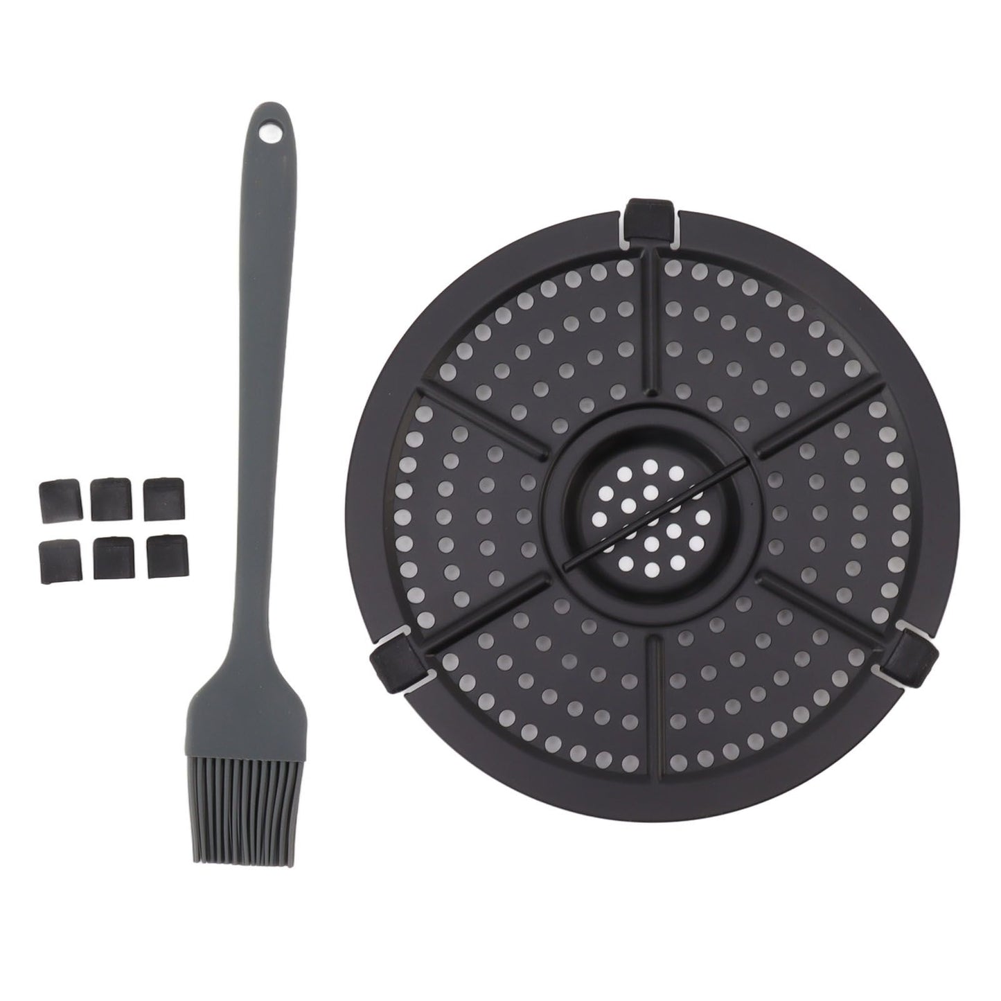 16cm Fryer Replacement Grill Pan Stainless Steel Fryer Grill Pan with Oil Brush for Kitchen