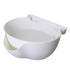 Strainer Bowl 2 Layer Fruit Colander Basket Plastic with Phone Bracket for Kitchen Food White