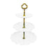 Nordic Style 3 Layer Fruit Plate Tray Plastic 3 Tier Cake Stand Holiday Party Dessert Tray White
