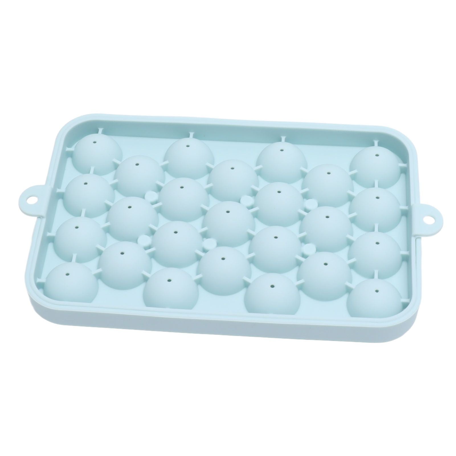25 Grid Ice Cube Tray Easy Release Silicone Ice Ball Maker Mold Mini Round Ice Sphere Tray with Lid Blue