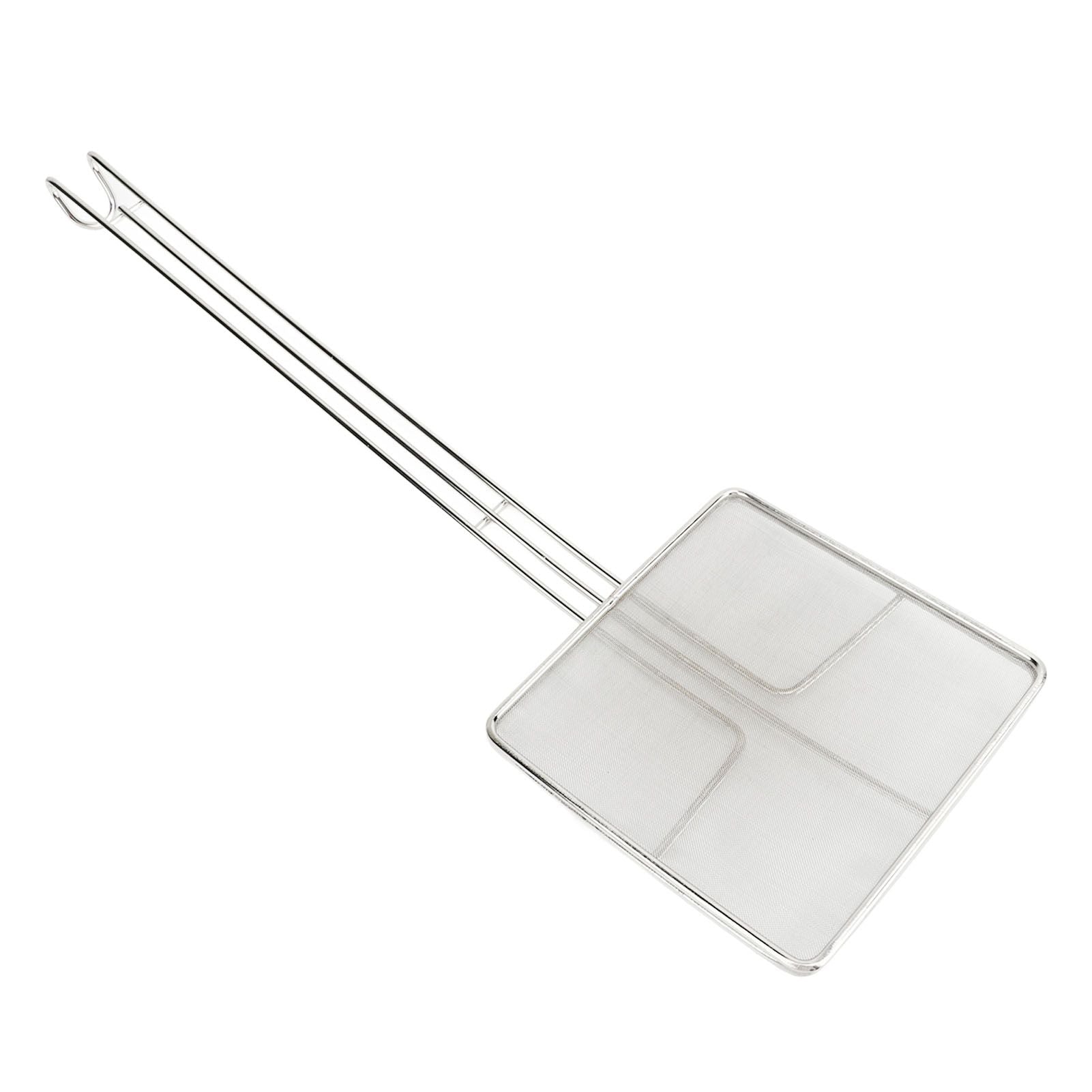 Stainless Steel Square Strainer Skimmer Ladle for Cooking Frying Kitchen Gadgets Mesh Strainer Pasta Strainer Spoon Fine Mesh