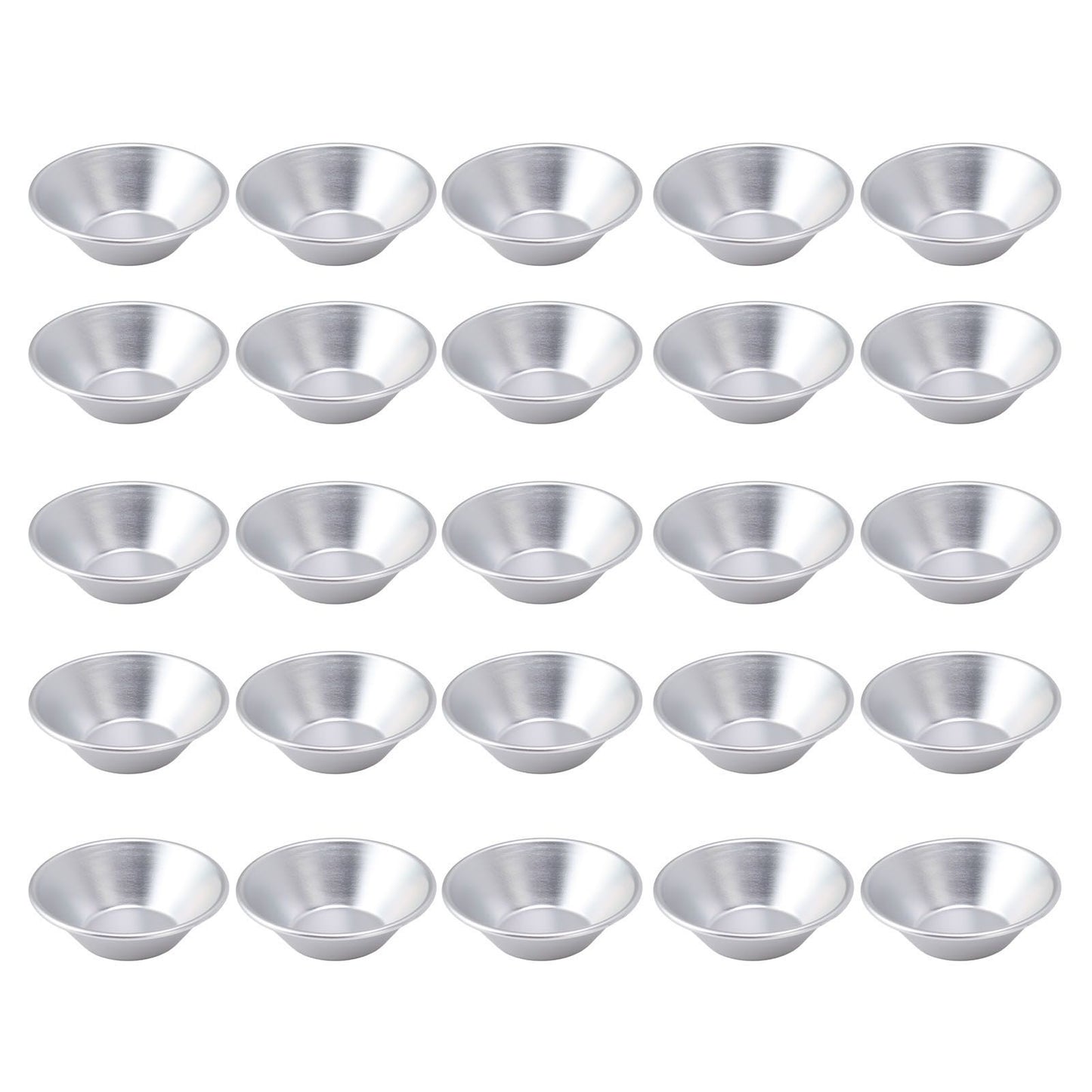 25Pcs Aluminum Egg Tart Molds Small Tart Pie Tin Mini Cupcake Cake Muffin Cookie Mold Baking Cups for Baking