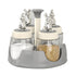 Rotating Spice Rack Salt Shaker with Lid Glass Flavoring Bottle for Kitchen Restaurant Home Gray