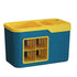 Kitchen Seasoning Storage Rack Plastic Seasoning Storage Rack Multifunctional Knife Rack Spice Organizer Storage Rack Blue and Yellow 4 Cells