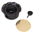 Teapot Warmer Ceramic Alloy Tea Warmer with Tea Light Holder Teapot Mat Hollow Out Flounce Design Black Copper Brown