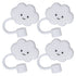 Straw Covers Dustproof Decorative Splash Proof Odorless Reusable Straw Toppers for Party ShoppingTravelling Camping 4 Cloud Straw Caps