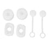 6PCS Cup Straw Stopper Sealed Reusable Straw Cover Cap Square Round Spill Stoppers Silicone Leak Stopper Set White