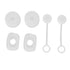6PCS Cup Straw Stopper Sealed Reusable Straw Cover Cap Square Round Spill Stoppers Silicone Leak Stopper Set Transparent