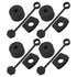 4 Set Silicone Spill Proof Stopper Set Tumbler Accessories Including Straw Cover Cap Square Leak Stopper Round Lid Stopper Plug Black