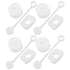 4 Set Silicone Spill Proof Stopper Set Tumbler Accessories Including Straw Cover Cap Square Leak Stopper Round Lid Stopper Plug Transparent White