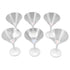 6Pcs LED Light Up Flashing Plastic Martini Glasses 210ml LED Cocktail Glasses with Stem Party Prop Glow Cup