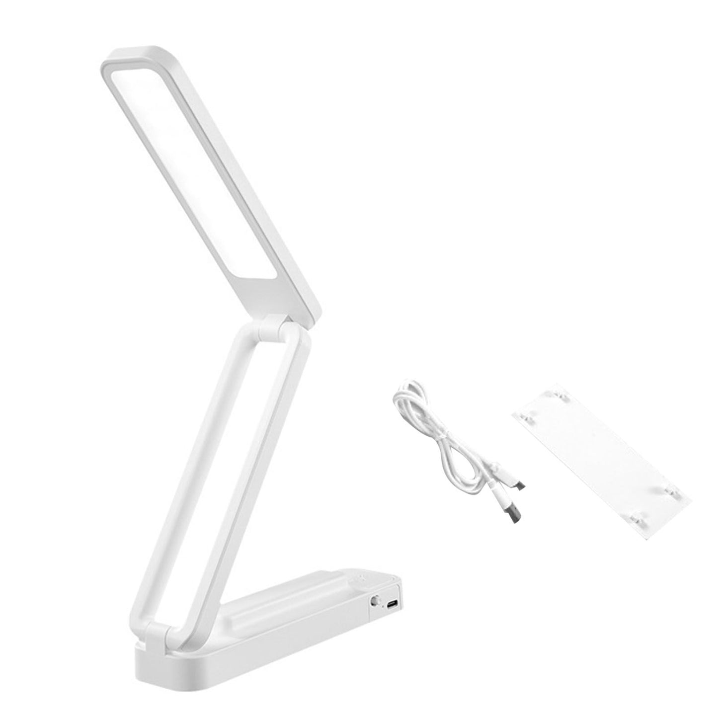 Desk Lamp Foldable Portable 3 Color Temperature Touch Dimming Function Remote Control Table Lamp for Office 947 White Rechargeable Models 2000 MAh